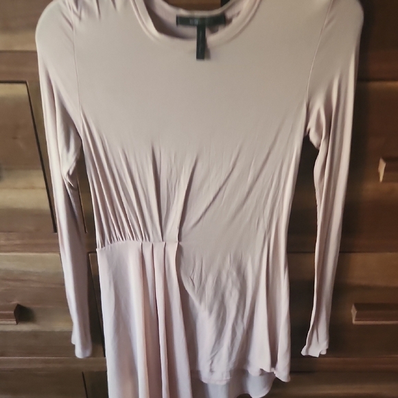 BCBGMaxAzria Cream Long Sleeve Sheath Dress Casual - Picture 5 of 6